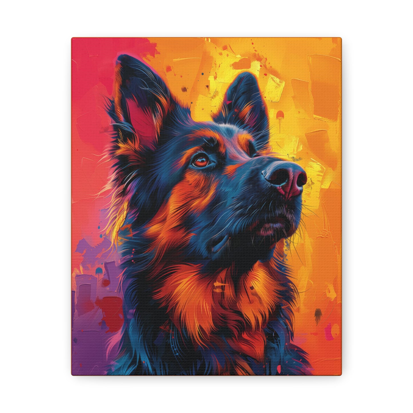 German Shepherd - Abstract Illustration Canvas Gallery Wraps