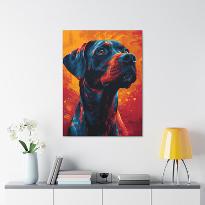 Rottweiler Dog - Abstract Illustration Canvas Gallery Wraps