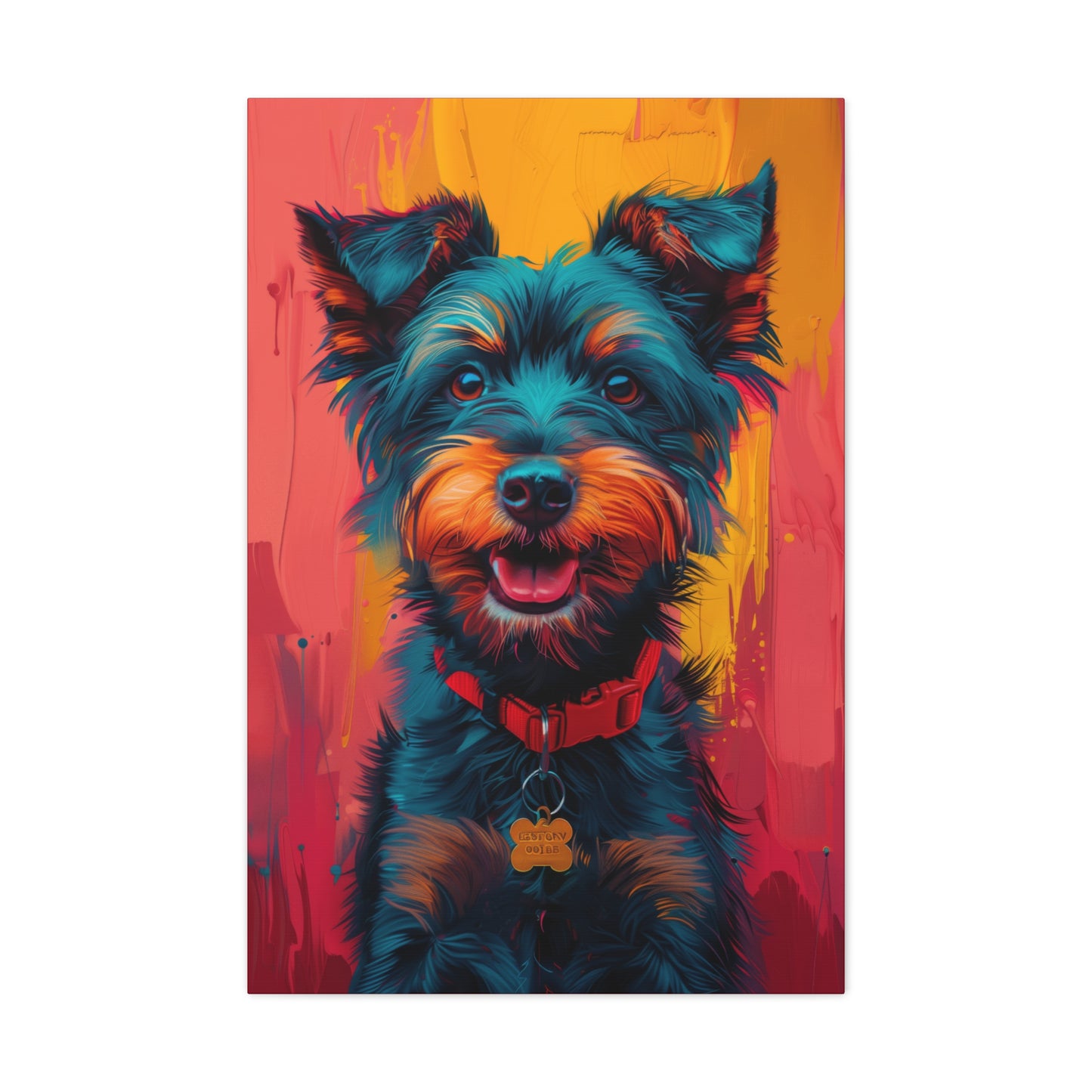 Terrier Dog - Abstract Illustration Canvas Gallery Wraps