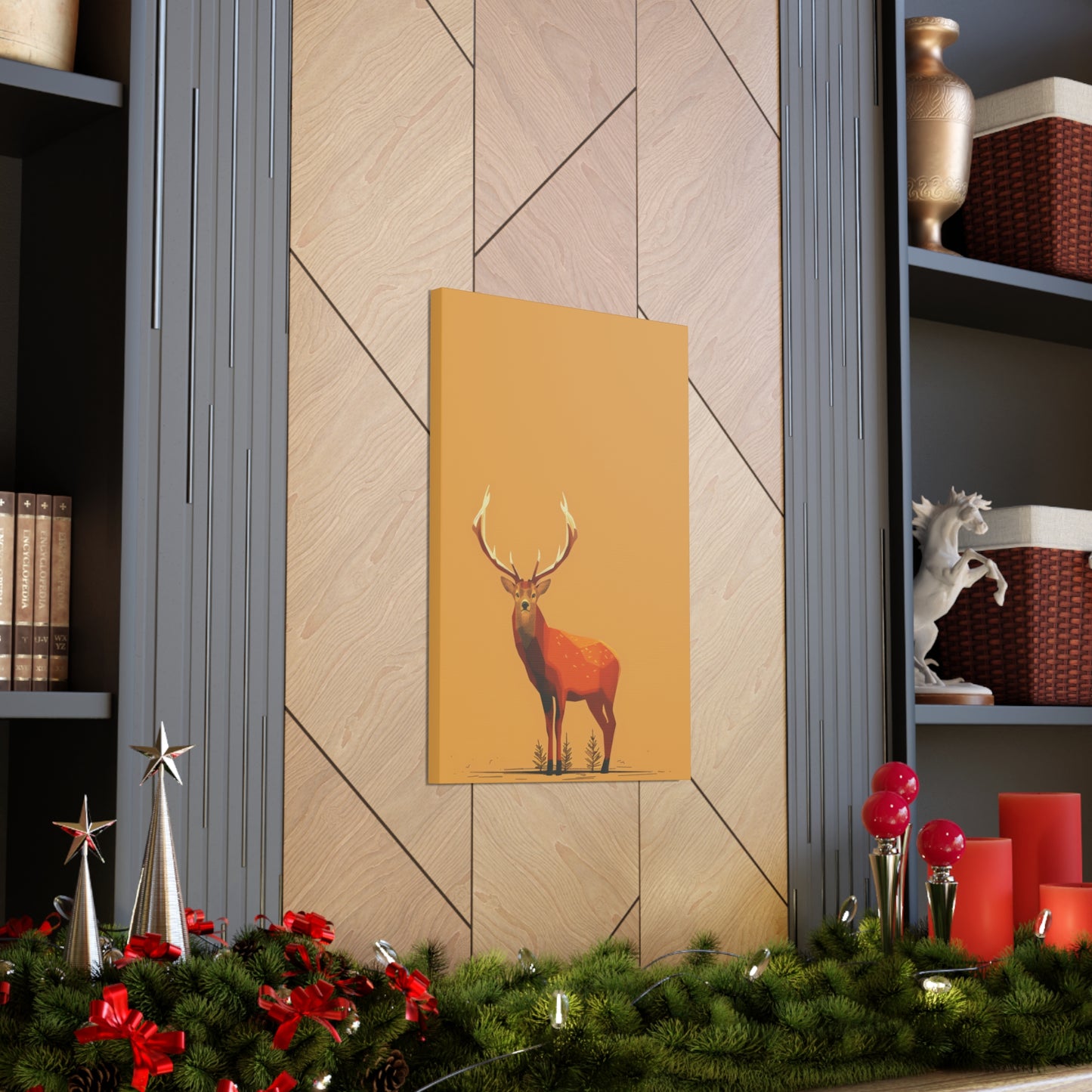 Reindeer Digital Illustration Canvas Gallery Wraps