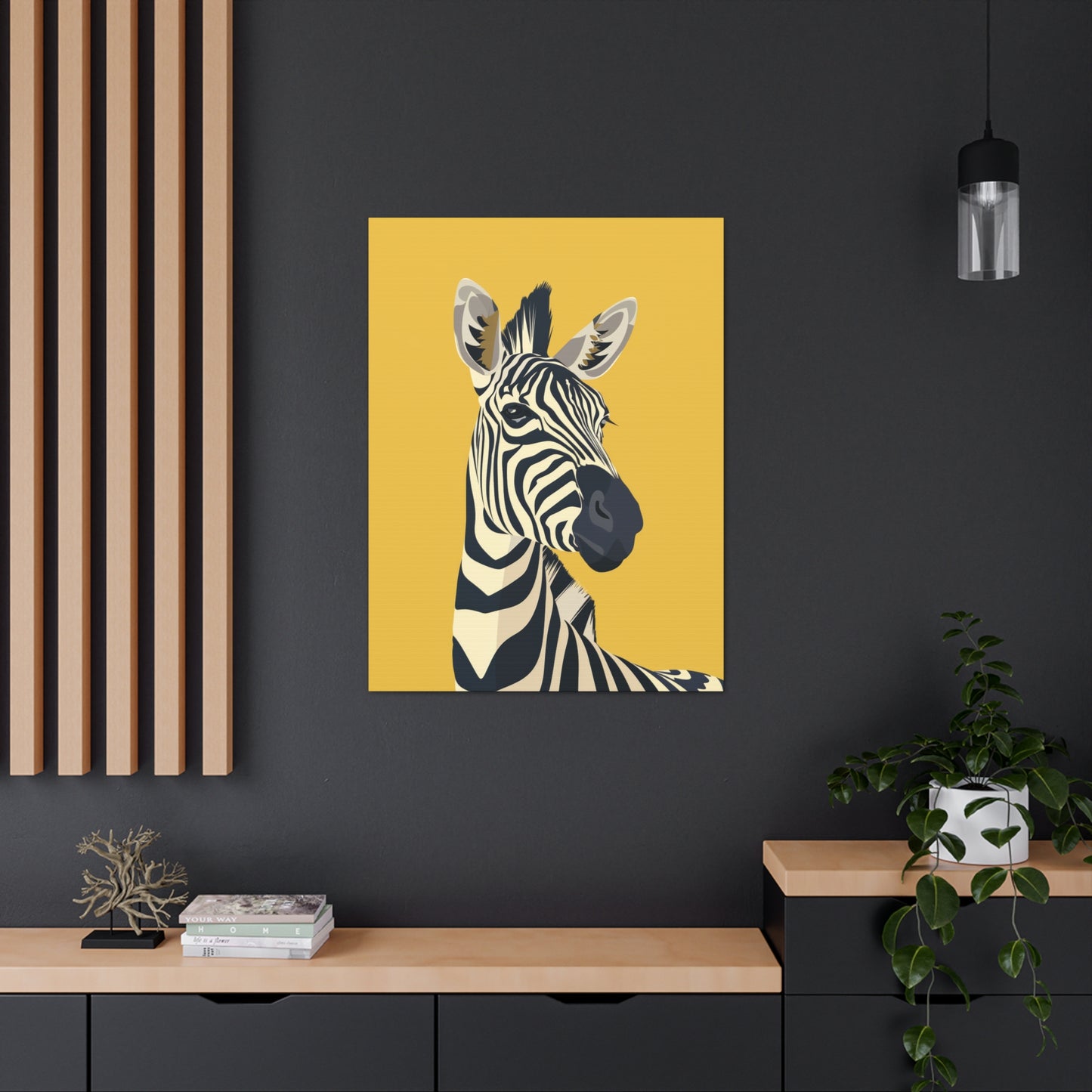 Zebra Digital Illustration Canvas Gallery Wraps