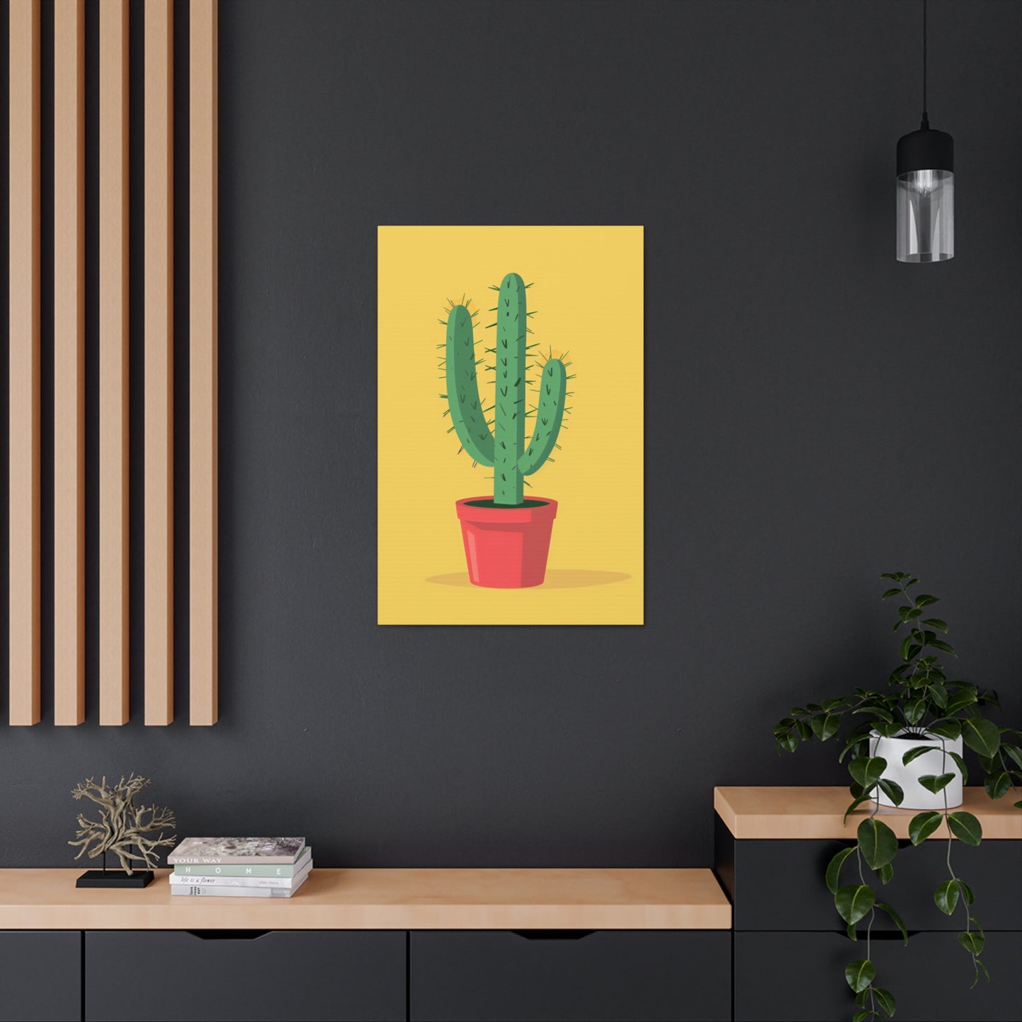 Cactus Plant - Illustration Canvas Gallery Wraps