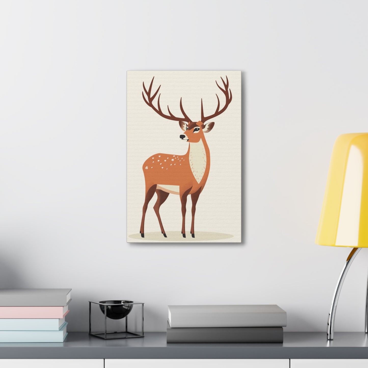 Deer - Digital Illustration Canvas Gallery Wraps