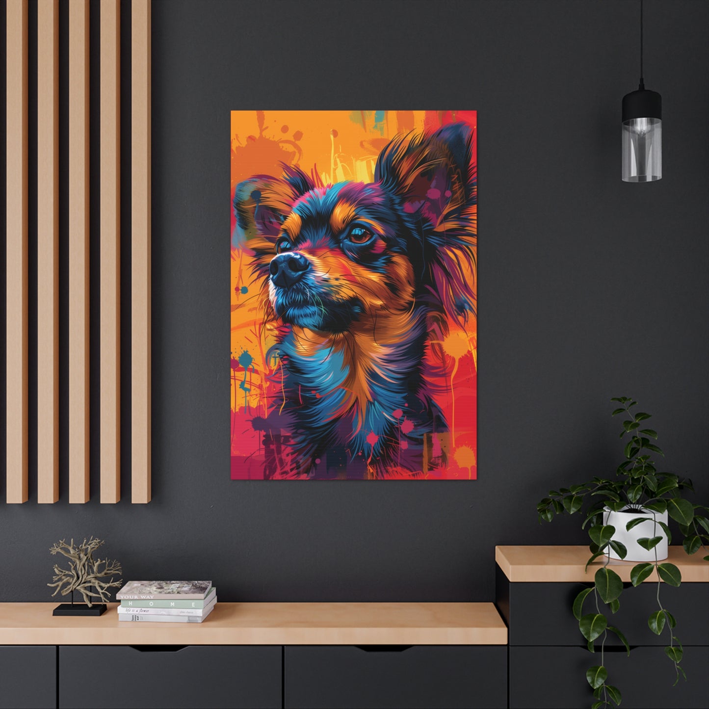 Chihuahua Dog - Abstract Illustration Canvas Gallery Wraps