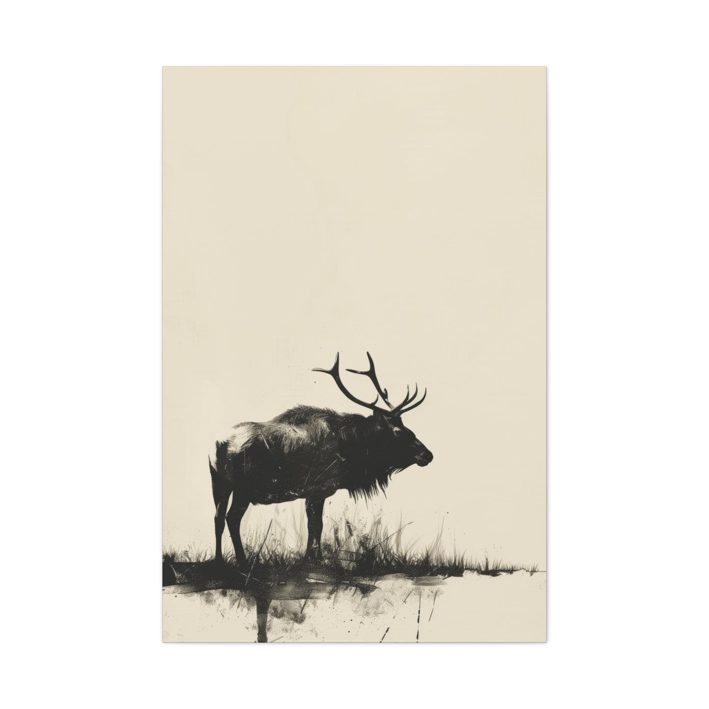 Moose Digital Illustration Canvas Gallery Wraps