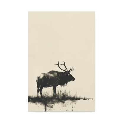 Moose Digital Illustration Canvas Gallery Wraps