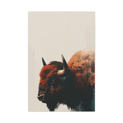 Bison - Illustration Canvas Gallery Wraps