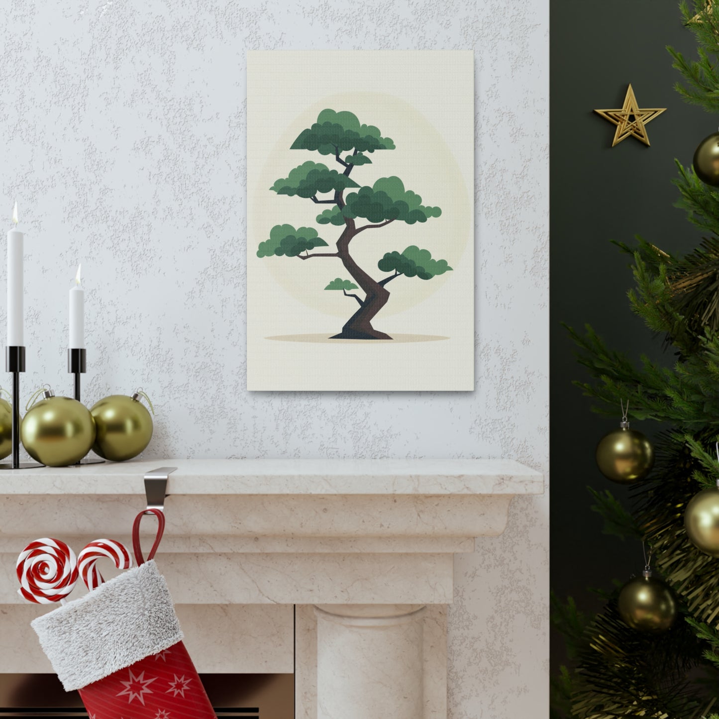 Bonsai Tree - Illustration Canvas Gallery Wraps