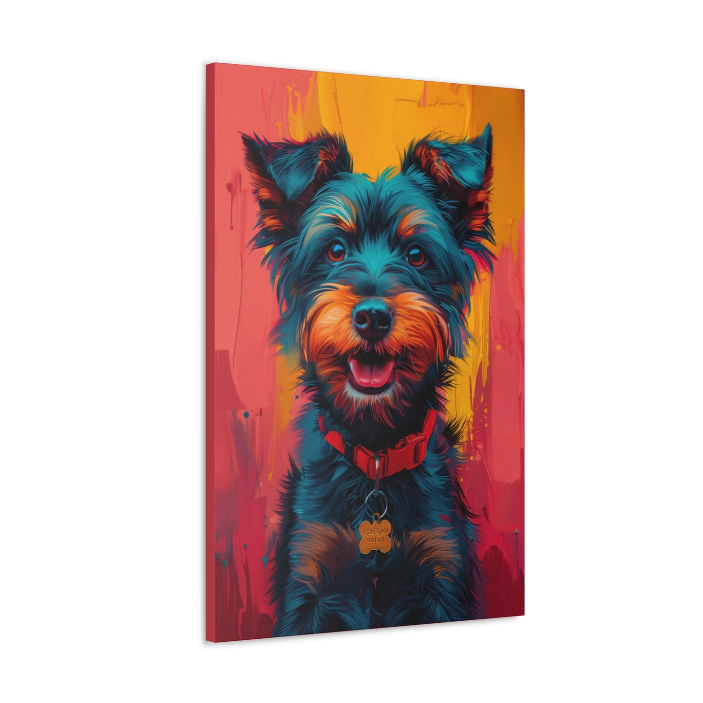 Terrier Dog - Abstract Illustration Canvas Gallery Wraps