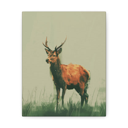 Reindeer Digital Illustration Canvas Gallery Wraps