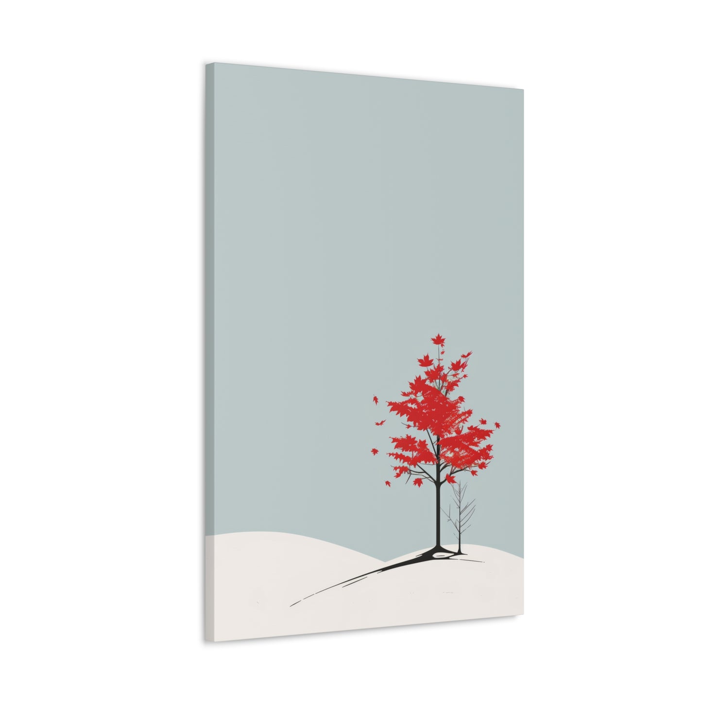 Maple Tree in Winter - Illustration Canvas Gallery Wraps