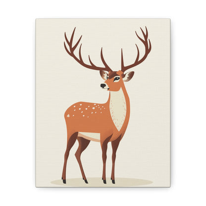 Deer - Digital Illustration Canvas Gallery Wraps