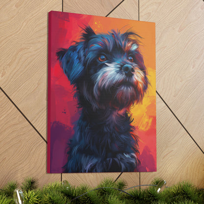 Rottweiler Dog - Abstract Illustration Canvas Gallery Wraps