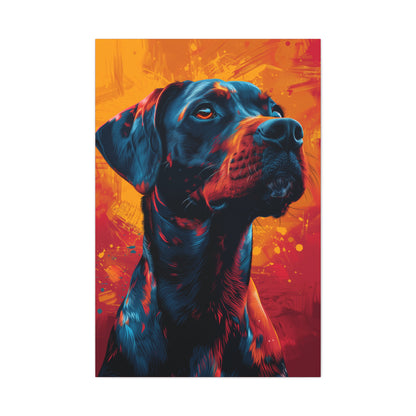 Rottweiler Dog - Abstract Illustration Canvas Gallery Wraps