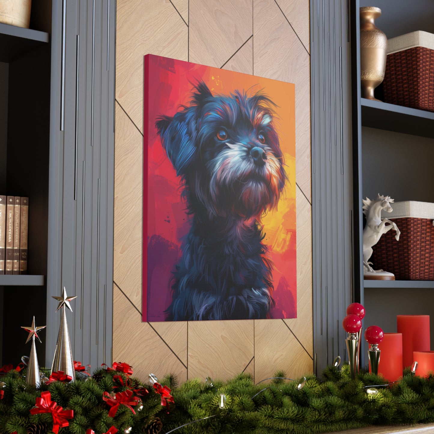 Rottweiler Dog - Abstract Illustration Canvas Gallery Wraps