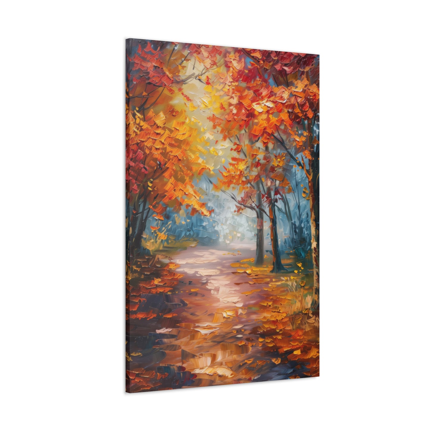 Road Through Autumn Forest - Leonid Afremov Oil Painting Canvas Gallery Wraps