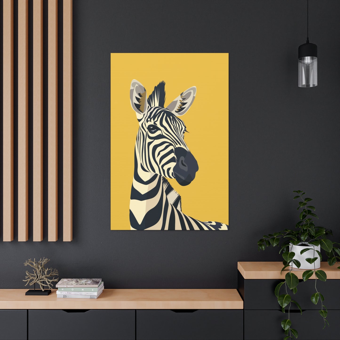 Zebra Digital Illustration Canvas Gallery Wraps