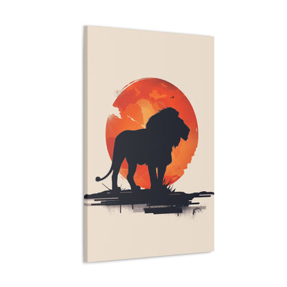 Lion Digital Illustration Canvas Gallery Wraps