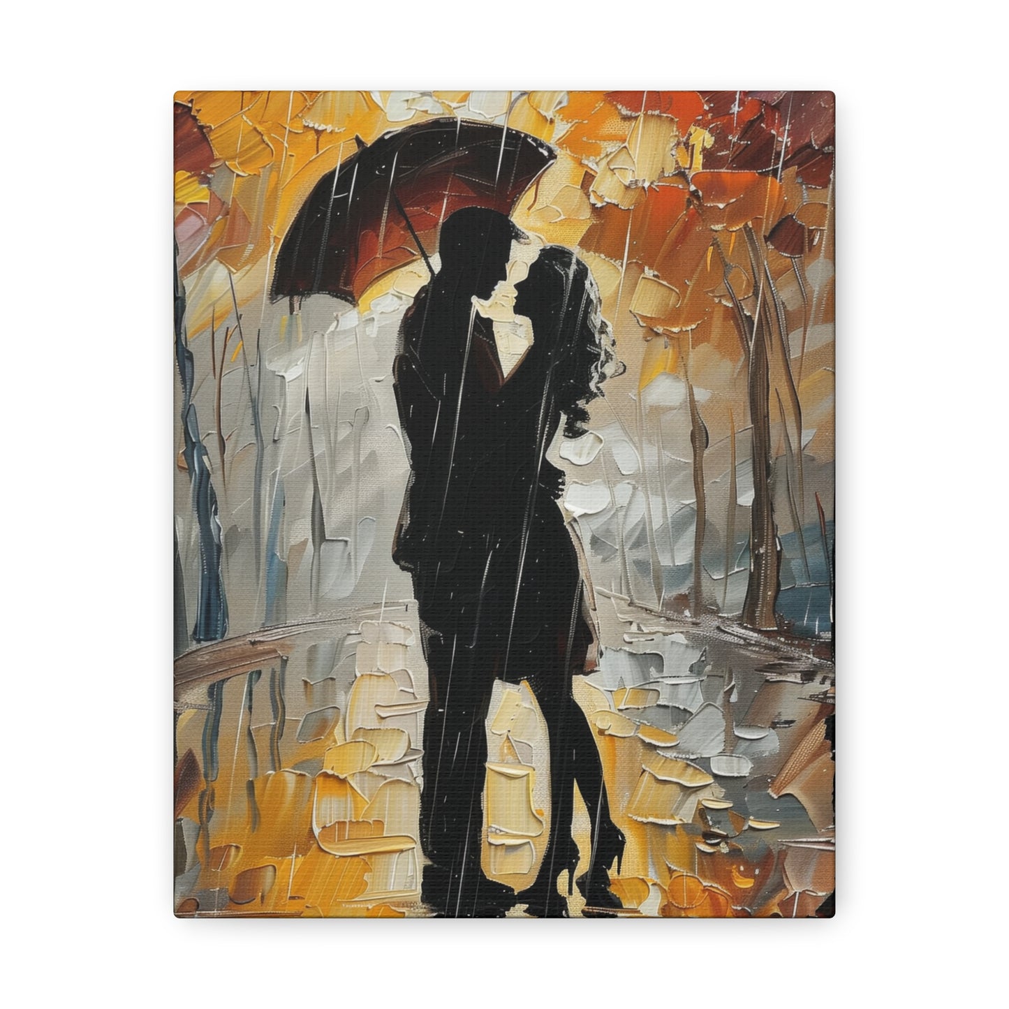 Couple - Leonid Afremov Style Digital Oil Painting Canvas Gallery Wraps