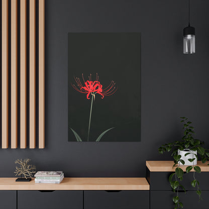 Red Spider Lily Flower Digital Illustration Canvas Gallery Wraps