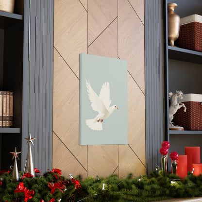 White Dove Digital Illustration Canvas Gallery Wraps