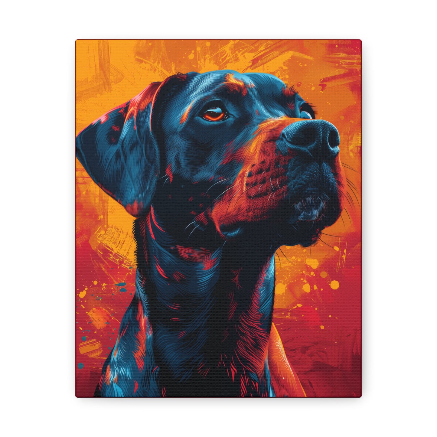 Rottweiler Dog - Abstract Illustration Canvas Gallery Wraps