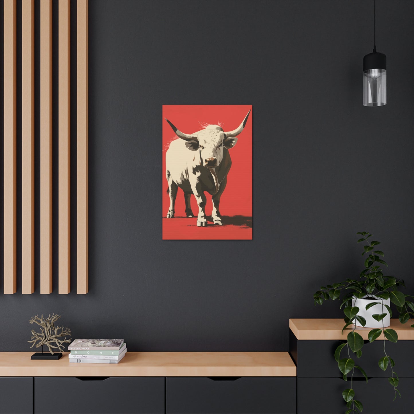 White Buffalo Digital Illustration Canvas Gallery Wraps