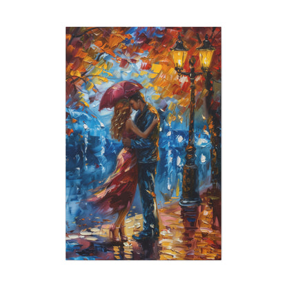 Couple - Leonid Afremov Style Digital Oil Painting Canvas Gallery Wraps