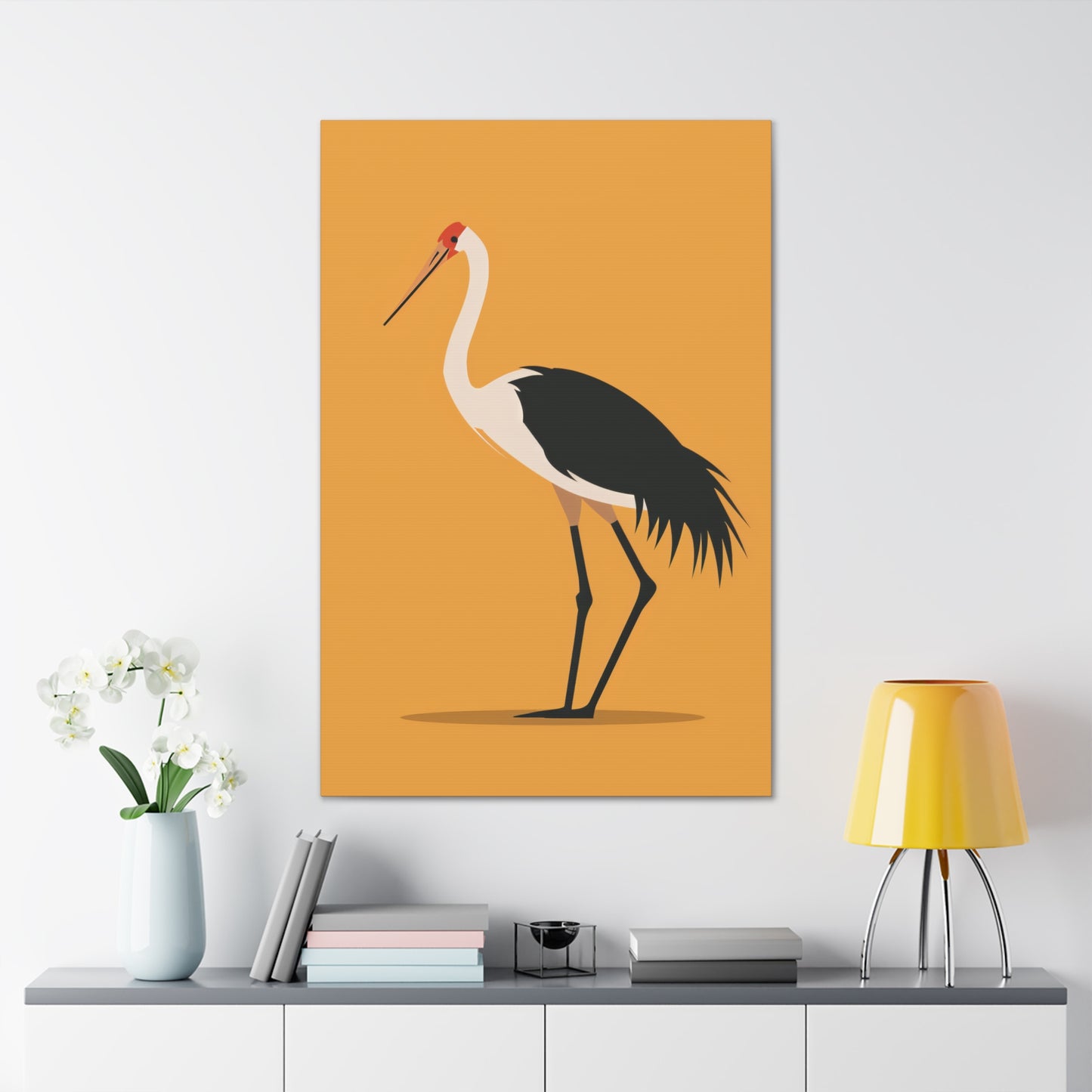 Stork Digital Illustration Canvas Gallery Wraps