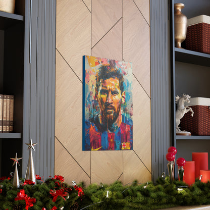 Lionel Messi - Abstract Digital Painting Canvas Gallery Wraps