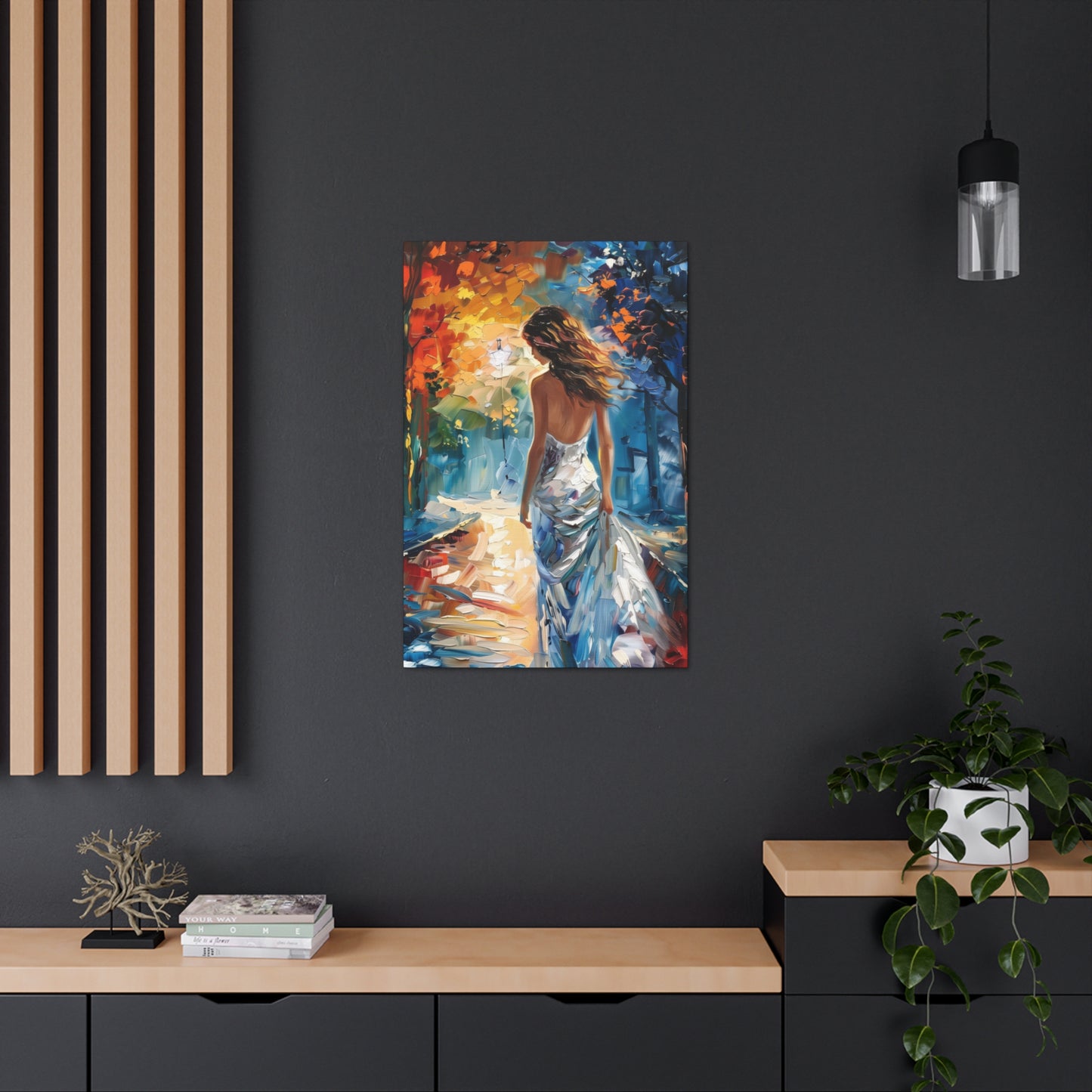 bride in the streets - Leonid Afremov Style Digital Print Canvas Gallery Wraps