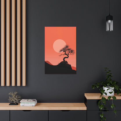 Bonsai Tree - Illustration Canvas Gallery Wraps