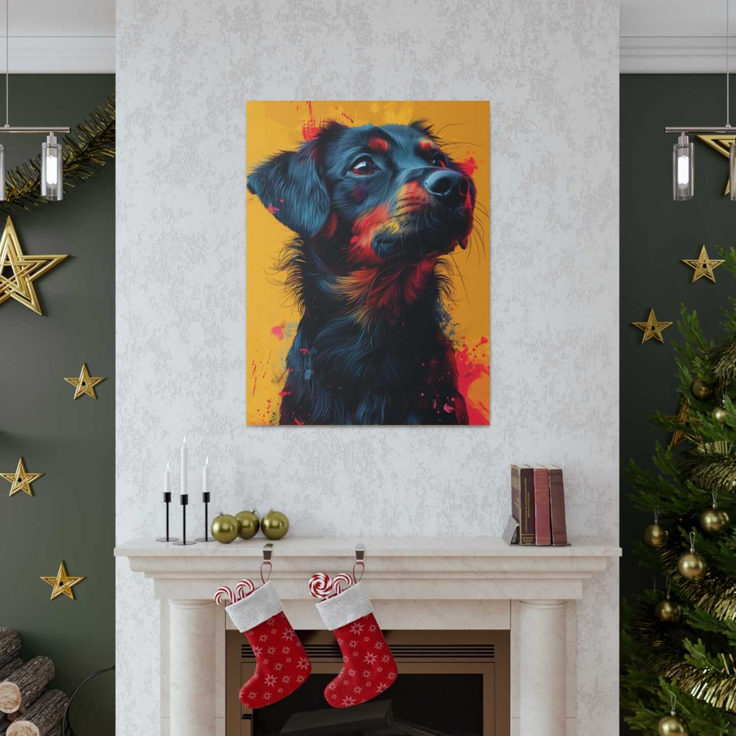 Labrador Dog - Abstract Illustration Canvas Gallery Wraps