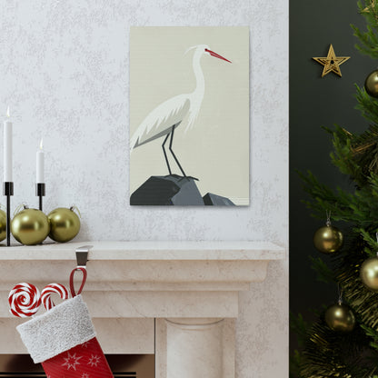 Stork Digital Illustration Canvas Gallery Wraps