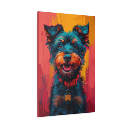 Terrier Dog - Abstract Illustration Canvas Gallery Wraps