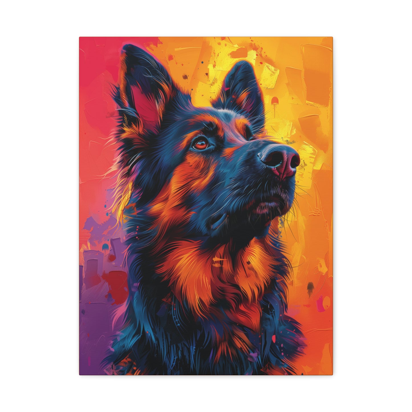 German Shepherd - Abstract Illustration Canvas Gallery Wraps