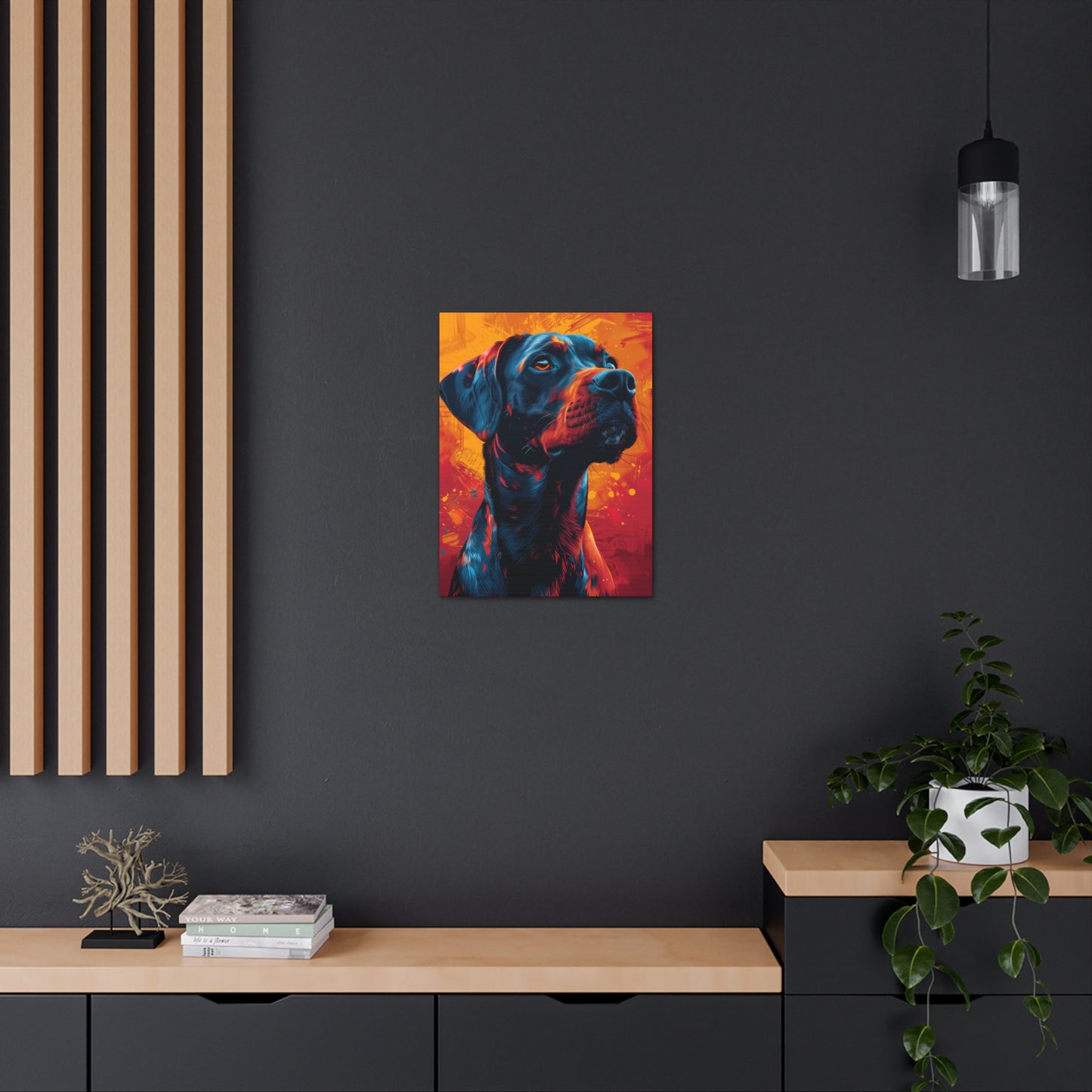 Rottweiler Dog - Abstract Illustration Canvas Gallery Wraps