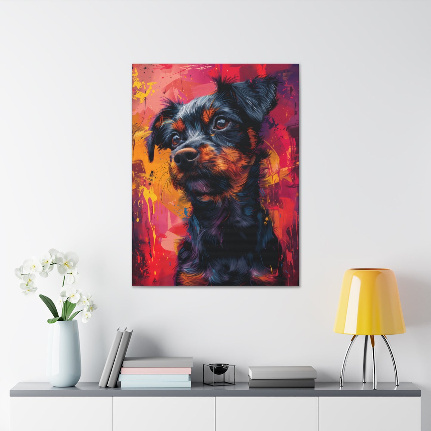 Terrier Dog - Illustration Canvas Gallery Wraps