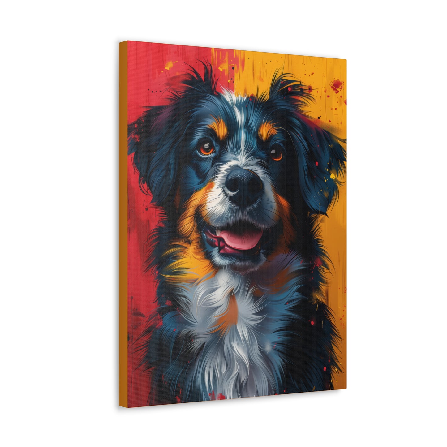 Border Collie Dog - Illustration Canvas Gallery Wraps