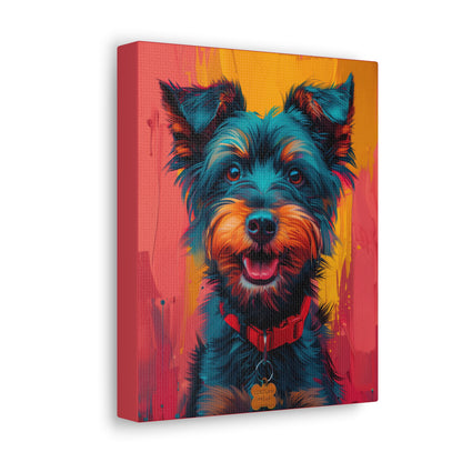 Terrier Dog - Abstract Illustration Canvas Gallery Wraps