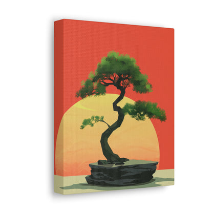 Bonsai Tree - Illustration Canvas Gallery Wraps