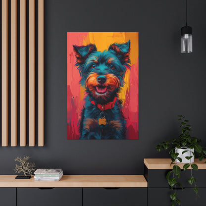 Terrier Dog - Abstract Illustration Canvas Gallery Wraps