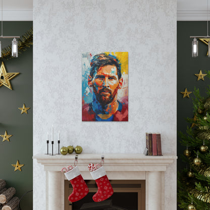 Lionel Messi - Abstract Digital Painting Canvas Gallery Wraps