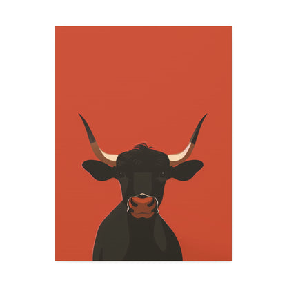 Bull Digital Illustration Canvas Gallery Wraps