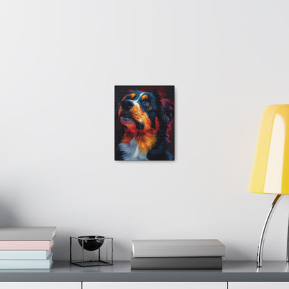 Border Collie - Abstract Illustration Canvas Gallery Wraps