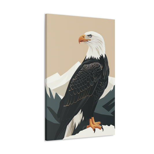 Bald Eagle Digital Illustration Canvas Gallery Wraps