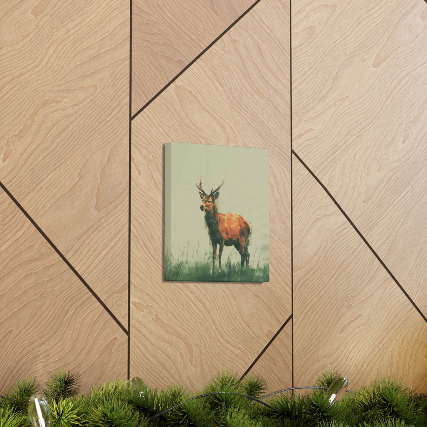 Reindeer Digital Illustration Canvas Gallery Wraps