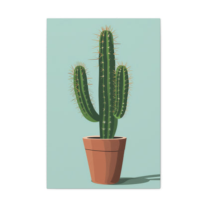 Cactus Plant - Illustration Canvas Gallery Wraps