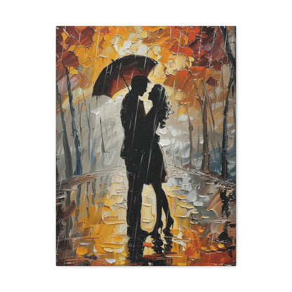 Couple - Leonid Afremov Style Digital Oil Painting Canvas Gallery Wraps