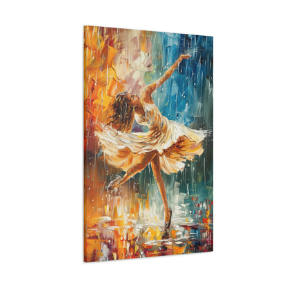 Dancing in the Rain - Leonid Afremov Style Digital Print Canvas Gallery Wraps